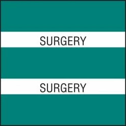 Medical Arts Press® Large Chart Divider Tabs, Surgery, Teal