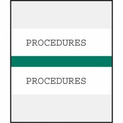 Medical Arts Press® Standard Preprinted Chart Divider Tabs; Procedures, Dark Green