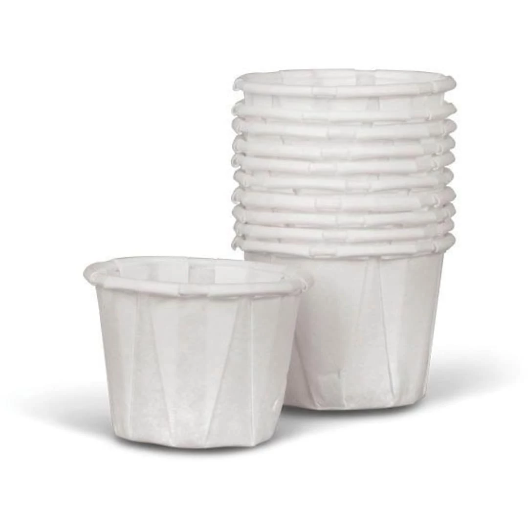 Medline NON024215 Disposable Paper Souffle Cups 0.75 Oz. 5000/Pack - Image 2