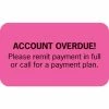Medical Arts Press® Past Due Collection Labels, Account Overdue, Fluorescent Pink, 7/8x1-1/2", 500 Labels