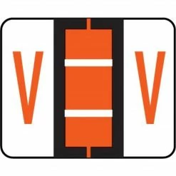 Medical Arts Press® TAB® Products Compatible Alpha Roll Labels, Letter V
