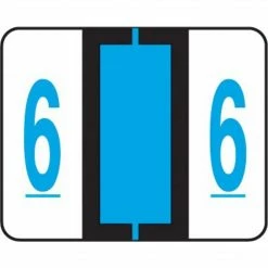 Medical Arts Press® TAB® Products Compatible Numeric Roll Labels, "6"