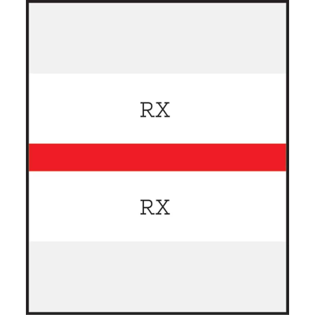 Medical Arts PressĀ® Standard Preprinted Chart Divider Tabs; RX, Red
