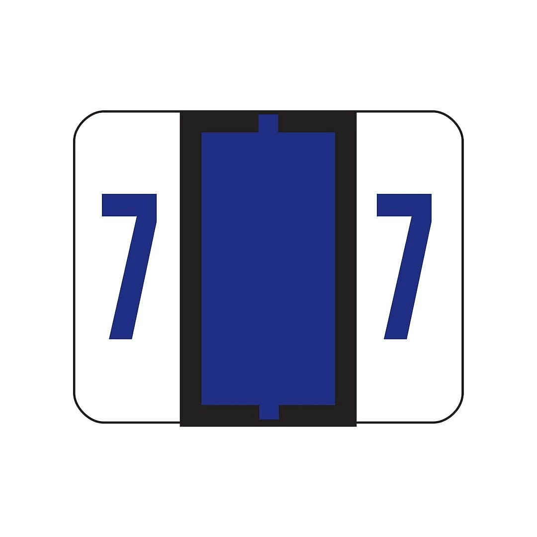 Smead BCCRN Color Coded Numeric Labels, 7, Purple, 500/Roll (67377)