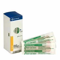 First Aid Only SmartCompliance 0.75"W X 3"L Adhesive Bandages, 25/Box (FAE-3004)