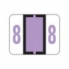 Smead BCCRN Color Coded Numeric Labels, 8, Lavender, 500/Roll (67378)