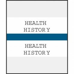 Medical Arts Press® Standard Preprinted Chart Divider Tabs; Health History, Dark Blue