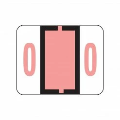 Smead BCCRN Color Coded Numeric Labels, 0, Pink, 500/Roll (67370)