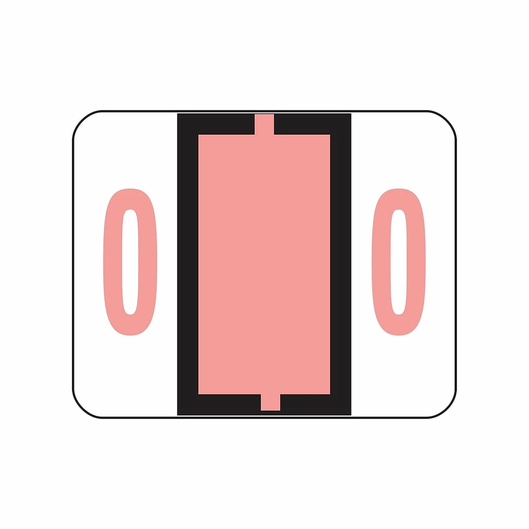 Smead BCCRN Color Coded Numeric Labels, 0, Pink, 500/Roll (67370)