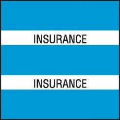 Medical Arts Press® Large Chart Divider Tabs, Insurance, Lt. Blue