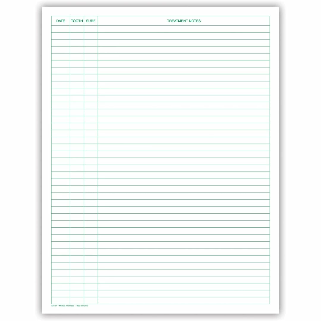 Medical Arts Press® Dental Exam Chart; Vertical - Image 2
