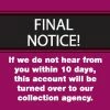 Medical Arts Press® Past Due Collection Pre-Printed Labels, Final Notice/10 Days, Red, 1-1/2x1-1/2", 500 Labels