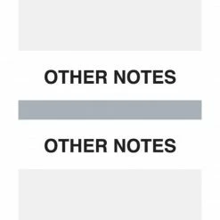 Medical Arts Press® Standard Preprinted Chart Divider Tabs, Other Notes, Gray