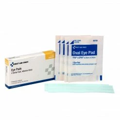 First Aid OnlyĀ® Sterile Eye Pads, Box Of 4 Pads And 4 Adhesive Strips (7-002)