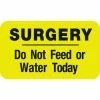 Medical Arts Press® Diet And Medical Alert Labels, Surgery - Do Not Feed Or Water, Fl Chartreuse, 7/8x1-1/2", 500 Labels