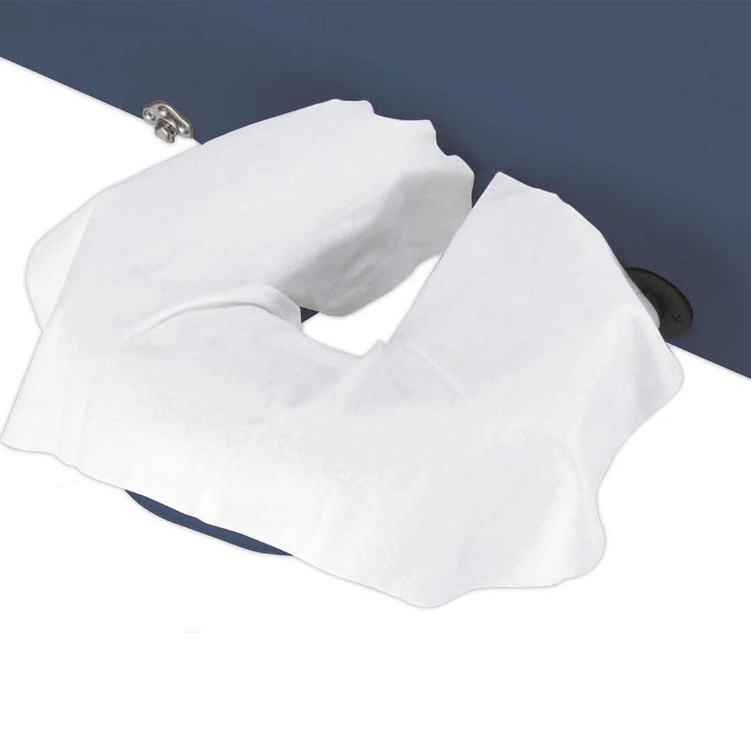 Master Massage Natural White Disposable Face Pillow Covers, 100/Pack (94106) - Image 2
