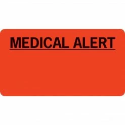 Medical Arts Press® Chart Alert Medical Labels, Medical Alert, Red, 1-3/4x3-1/4", 500 Labels