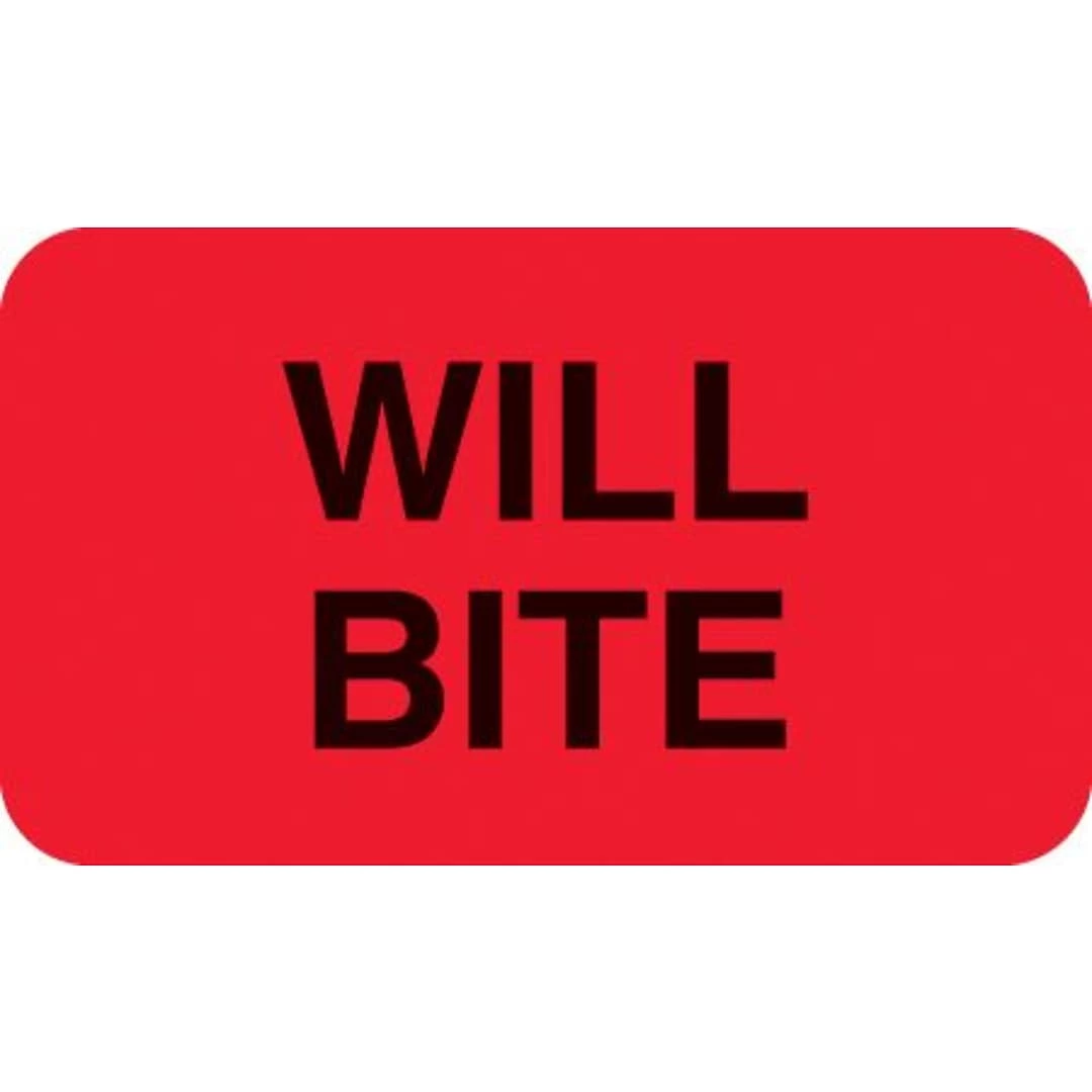 Medical Arts Press® Behavior And Instruction Medical Labels, Aggressive, Black, 7/8x1-1/2", 500 Labels