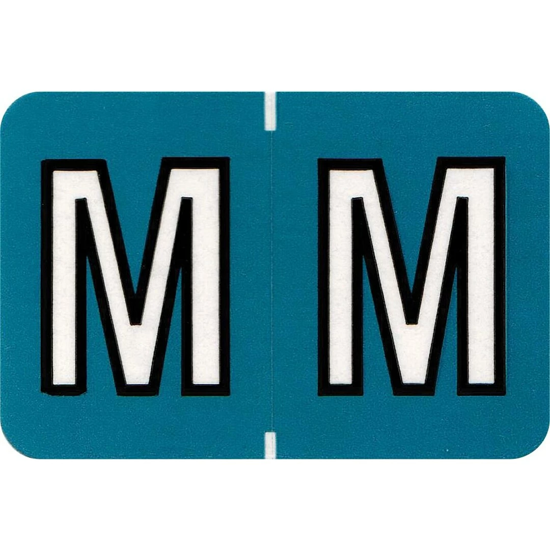 Medical Arts Press® Colwell Jewel Tone® Compatible Alpha Sheet Style Labels, "M"