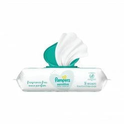 Pampers® Sensitive Baby Wipes, 6.8 X 7, Unscented, White, 56/Pack