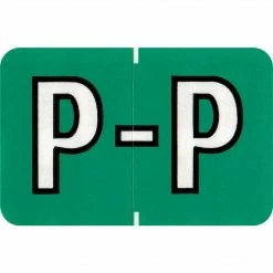 Medical Arts Press® Colwell Jewel Tone® Compatible Alpha Sheet Style Labels, "P"