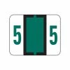 Smead BCCRN Color Coded Numeric Labels, 5, Dark Green, 500/Roll (67375)