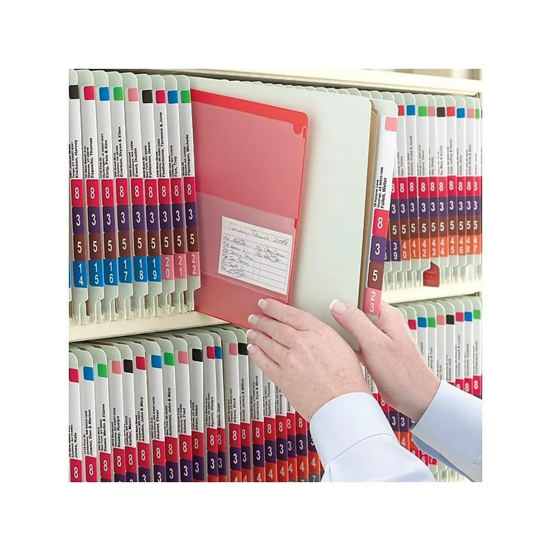 Smead Smartstrip ColorBar WaterGuard Inkjet File Folder Labels, 1 1/2" X 7 1/2", White, 250/Pack (66006) - Image 4