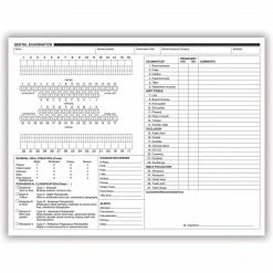 Medical Arts Press® Dental Exam Chart, White