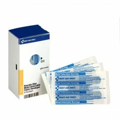First Aid Only SmartCompliance 1.5"W X 3"L Knuckle Metal Detectable Bandages, 20/Box (FAE-3030)