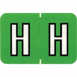 Medical Arts Press® Colwell Jewel Tone® Compatible Alpha Sheet Style Labels, "H"