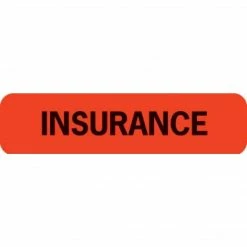 Medical Arts Press Insurance Chart File Medical Labels, Insurance, Fluorescent Red, 5/16x1-1/4", 500 Labels
