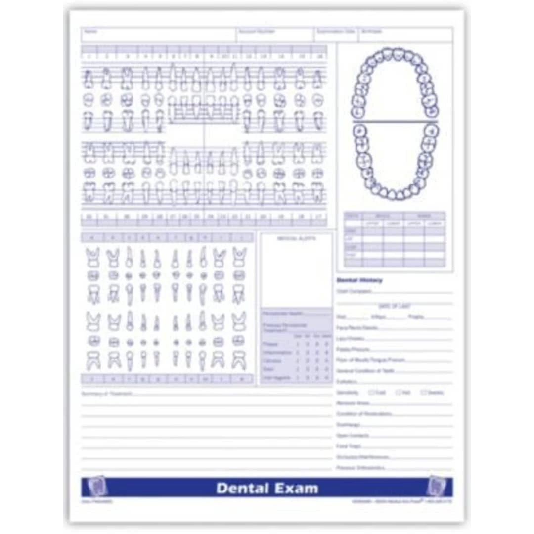 Medical Arts PressĀ® FormFamily Dental Exam Form