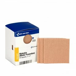 First Aid Only SmartCompliance 2" X 2" Moleskin Blister Adhesive Bandages, 20/Box (FAE-6033)