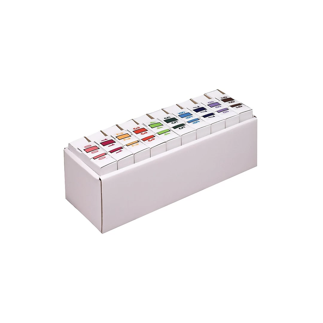 Smead BCCRN Color Coded Numeric Labels, 0-9, Assorted Colors, 500/Roll (67380)
