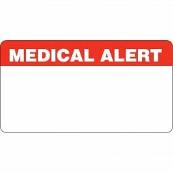 Medical Arts Press Allergy Warning Medical Labels, Allergic:, Red And White, 1x3", 500 Labels