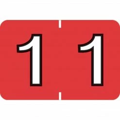 Medical Arts Press® Colwell Jewel Tone® Compatible Numeric Roll Labels, "1"