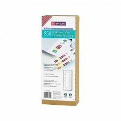 Smead Smartstrip Laser File Folder Labels, 1 1/2" X 7 1/2", Bright White, 250/Pack (66004)