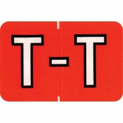 Medical Arts Press® Colwell Jewel Tone® Compatible Alpha Sheet Style Labels, "T"