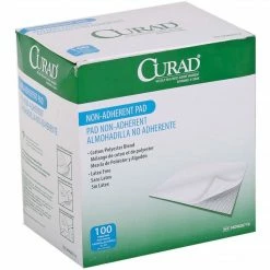 Curad® Non-adherent Pads, 4" L X 3" W, 100/Box