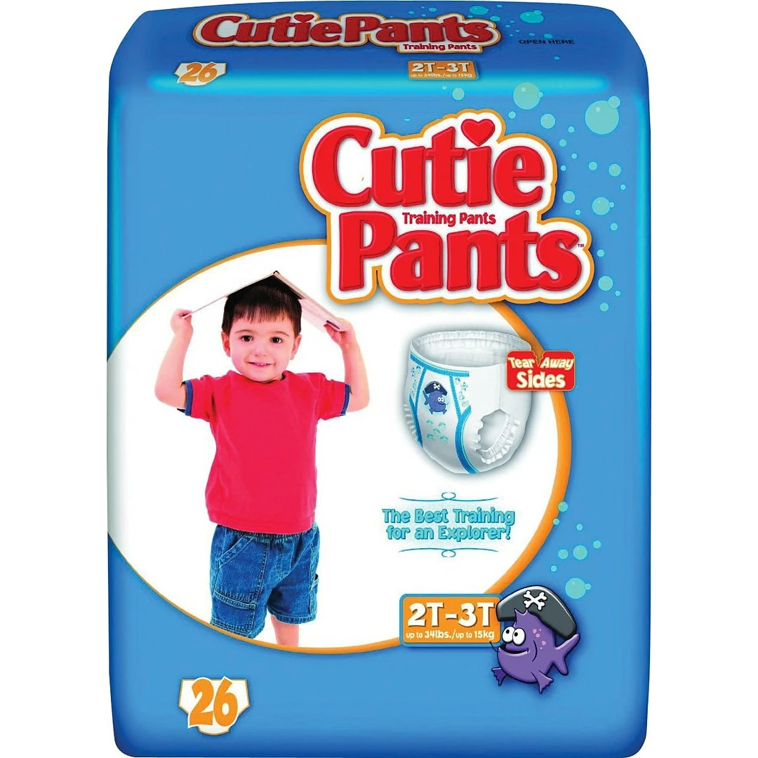 Cuties⢠Training Pants, Boy 2T-3T, 104/Carton