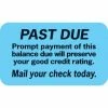 Medical Arts Press® Past Due Collection Medical Labels, Past Due, Light Blue, 7/8x1-1/2", 500 Labels