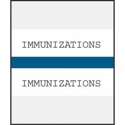 Medical Arts Press® Standard Preprinted Chart Divider Tabs; Immunization, Dark Blue