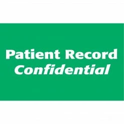 Medical Arts Press® Patient Record Labels, Patient Record Confidential, Green, 4x2-1/2", 100 Labels
