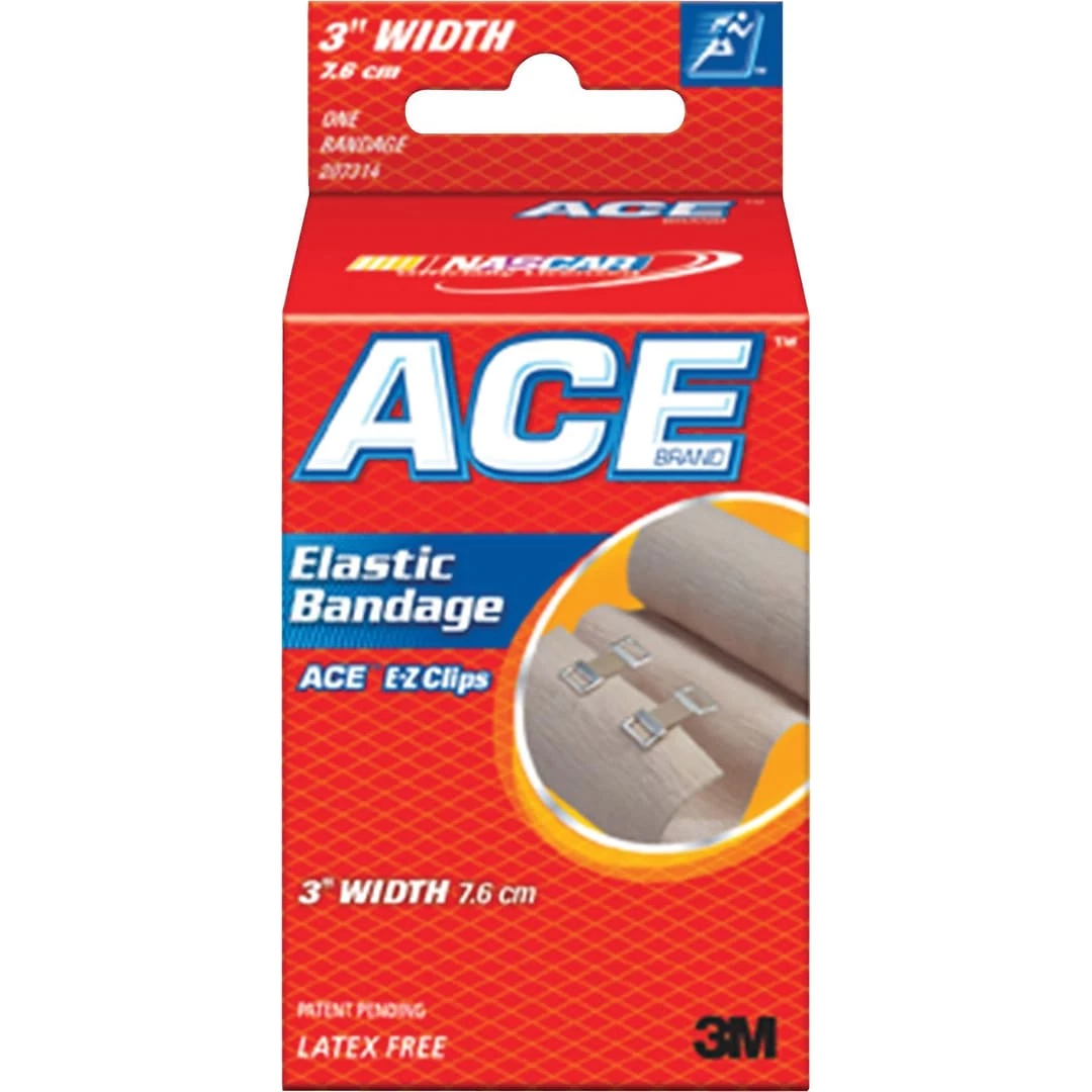 Ace Elastic Bandage With E-Z Clips, 3"W (207314)