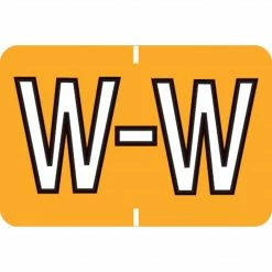 Medical Arts Press® Colwell Jewel Tone® Compatible Alpha Roll Labels, "W"