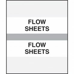 Medical Arts Press® Standard Preprinted Chart Divider Tabs, Flow Sheets, Gray
