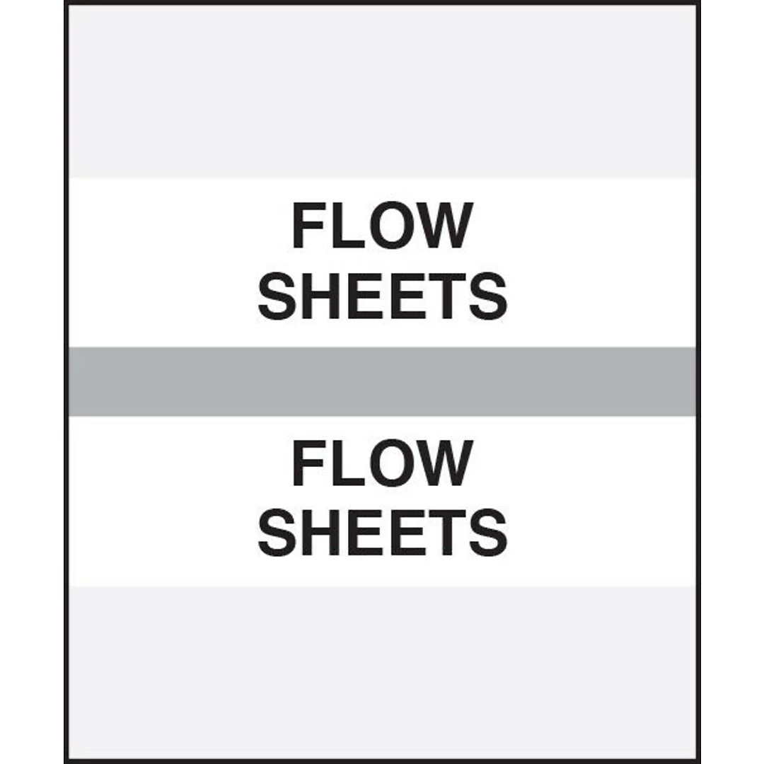 Medical Arts PressĀ® Standard Preprinted Chart Divider Tabs, Flow Sheets, Gray