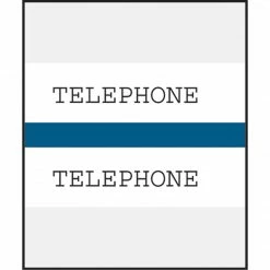 Medical Arts Press® Standard Preprinted Chart Divider Tabs; Telephone, Dark Blue
