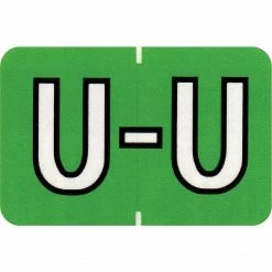 Medical Arts Press® Colwell Jewel Tone® Compatible Alpha Sheet Style Labels, "U"