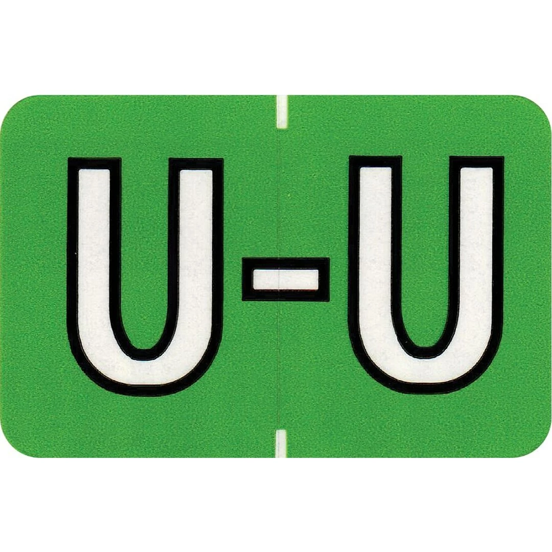 Medical Arts Press® Colwell Jewel Tone® Compatible Alpha Sheet Style Labels, "U"